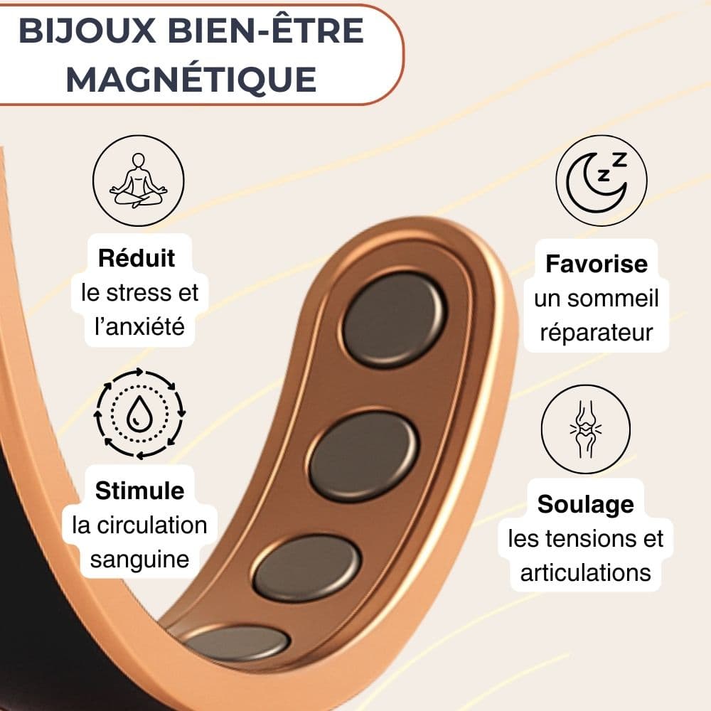 NÉO : Le bracelet bien-être - En cuivre pur inspiré de la Magnétothérapie
