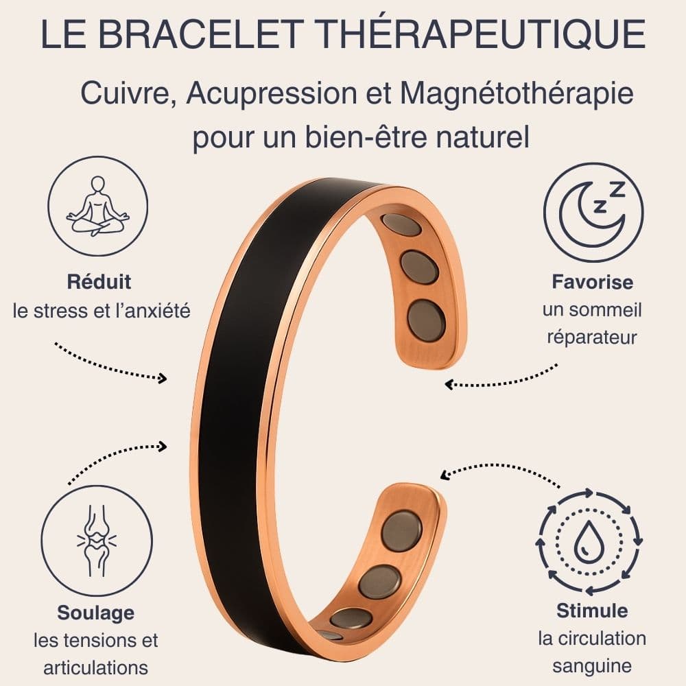 NÉO™ – Bracelet thérapeutique en cuivre magnétique