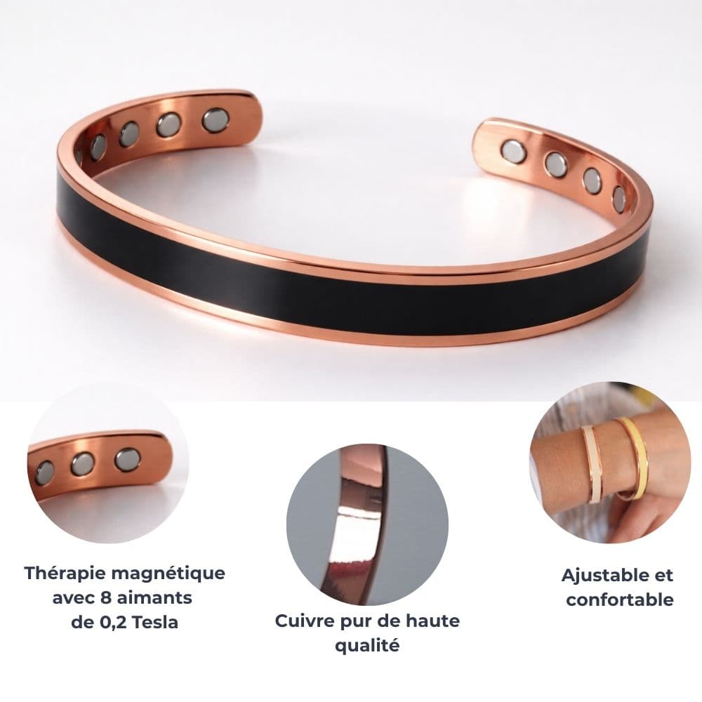 NÉO™ – Bracelet thérapeutique en cuivre magnétique